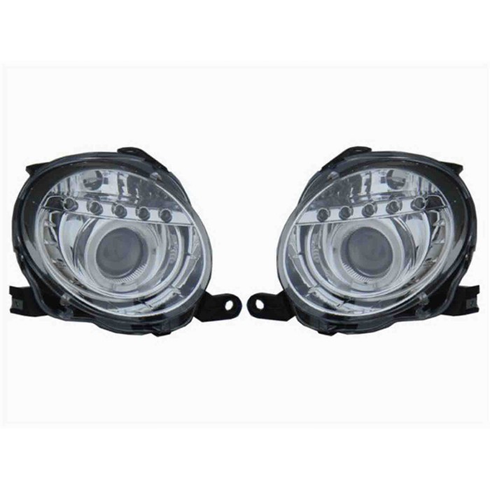 000589_AUTO.JPG Kit Proiettore Superiore H1 C/lenticolare A Led Per Fiat 500 Dal 2007/07 Al 2015/05