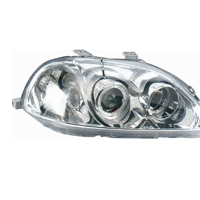 000164_AUTO.JPG Kit Proiettore C/lenticolare Cromato Per Honda Civic 3 Porte Dal 1995/10 Al 1999/02