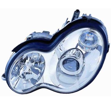 000219_AUTO.JPG Kit Proiettore H7/h7 Lenticolare Cromato Per Mercedes Classe C W203 Dal 2000/05 Al 2002/12