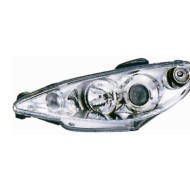 000316_AUTO.JPG Kit Proiettore Con Lenticolare Cromato Per Peugeot 206 Dal 2003/05 Al 2006/04