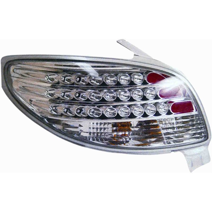 000315_AUTO.JPG Kit Fan. Posteriore A Led Cromato Per Peugeot 206 Dal 1998/09 Al 2003/04 Versione 3/5 Porte