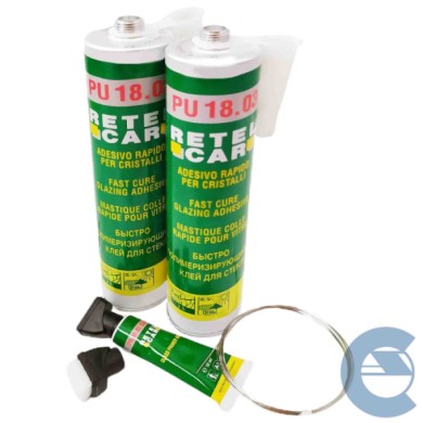 Retel Car Twin Kit Per Cristalli Auto X2 Adesivi 18.03 E Primer 50.82