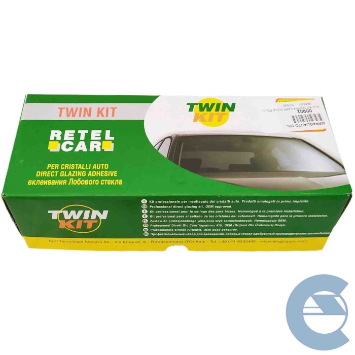 Retel Car Twin Kit Per Cristalli Auto X2 Adesivi 18.03 E Primer 50.82
