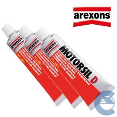 0096 MOTORSIL ROSSO.jpg Arexons 0096 Motorsil Pasta Sigillante Rossa 3 Pezzi X 60 Gr.