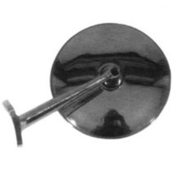 000091_AUTO.JPG Retrovisore Tondo Cromato A Vite Per Fiat 500 F - L - R Dal 1965/03 Al 1975/09