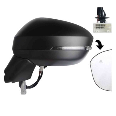 001686_AUTO.JPG Retrovisore Elettrico Termico Rib. C/fan. A Led Per Nissan Qasqhai Lato Destro Dal 2021/06