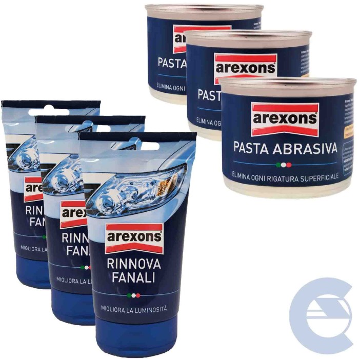 148524.jpg Arexons Mirage Pasta Abrasiva 150ml + Rinnova Fanali Auto Moto Camion 3x