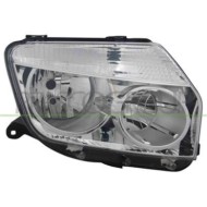Proiettore Destro H1+h7 Elettrico Senza Motore Cromato Per Dacia Duster Dal 2010 Al 2013