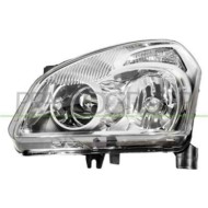 Proiettore Sinistro Xenon D2r+h7 Elettrico Cromato Per Nissan Qashqai (j10) Dal 2006 Al 2010