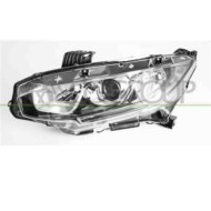 Proiettore Sinistro H11+hb3 Elettrico Con Motore Per Honda Civic (x - Fk) 5 Porte Dal 2017 Al 2022