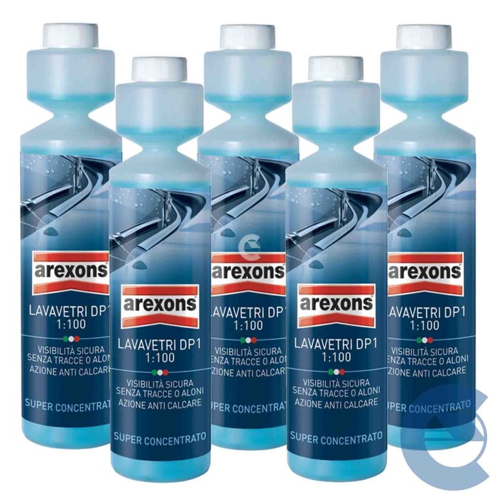 8405 LAVAVETRO DP1.jpg Arexons 8405 Dp1 Lavavetro 5 Pezzi X 250 Ml.