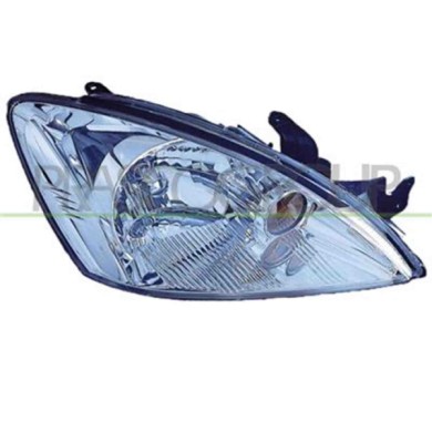 GUIDA_ALLA_SCELTA.JPG Proiettore Destro H4 Elettrico Cromato Per Mitsubishi Lancer Dal 2002 Al 2008