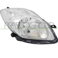 Proiettore Destro H4 Elettrico Cromato Per Toyota Yaris Dal 2009 Al 2011