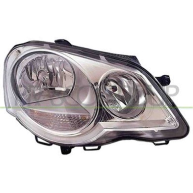 GUIDA_ALLA_SCELTA.JPG Proiettore Destro H1+h7 Elettrico Cromato Per Volkswagen Polo Dal 2005 Al 2009