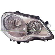 Proiettore Destro H1+h7 Elettrico Cromato Per Volkswagen Polo Dal 2005 Al 2009