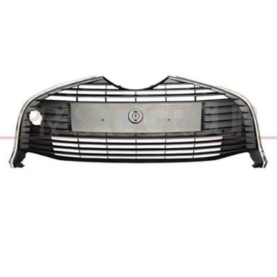 TY3292131_1.JPG Griglia Centrale Paraurti Nera Con Cornice Cromata Per Toyota Yaris Dal 2014 Al 2016