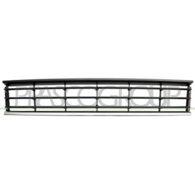 VG0552130_1.JPG Griglia Centrale Paraurti Nera Con Modanatura Cromata Per Volkswagen Passat B7 Dal 2010 Al 2014