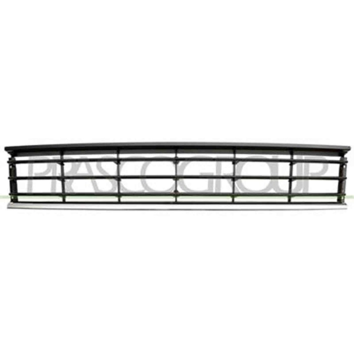 VG0552130_1.JPG Griglia Centrale Paraurti Nera Con Modanatura Cromata Per Volkswagen Passat B7 Dal 2010 Al 2014