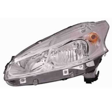 001066_AUTO.JPG Proiettore H7-h7 Elettrico Senza Motore Per Peugeot 208 Lato Destro Dal 2012/04 Al 2014/12