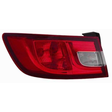 001071_AUTO.JPG Gruppo Ottico Posteriore Esterno Bianco - Rosso Per Renault Clio Lato Destro Dal 2012/10 Al 2016/04