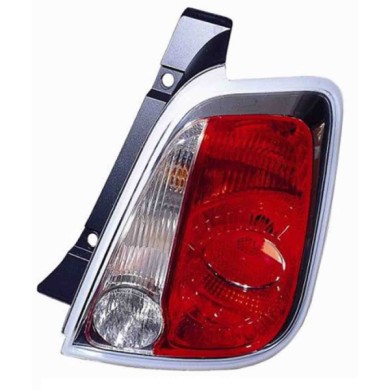 000589_AUTO.JPG Gruppo Ottico Posteriore Bianco-rosso Per Fiat 500 Lato Sinistro Dal 2007/07 Al 2015/05