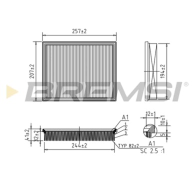 FA1226.JPG Bremsi filtro aria lx618 fiat alfa romeo