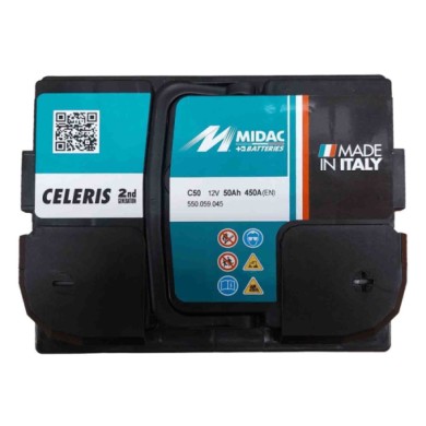LOGO SMIRAGLIA INSERZIONE.jpg Midac C50 Batteria Avviamento Auto 12v 50 Ah Spunto Maggiorato 450a. Prodotto Di Altissima Qualita