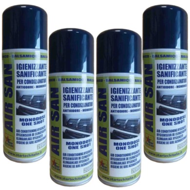 AIRSAN5.jpg Spray Igienizzante Sprai Igiene Sanificante Antiodore Startech Aria Sana 4 Pezzi X 200ml