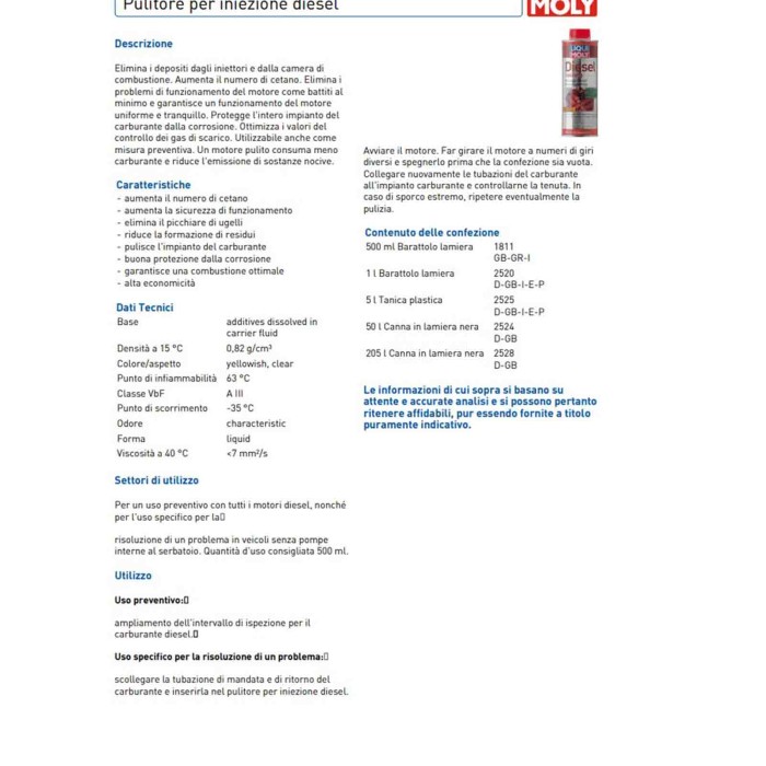 1811_1.jpg Liqui Moly 1811 Pulitore Per Iniezione Diesel Ottimizza Combustione Kit 5 Pezzi X 500ml