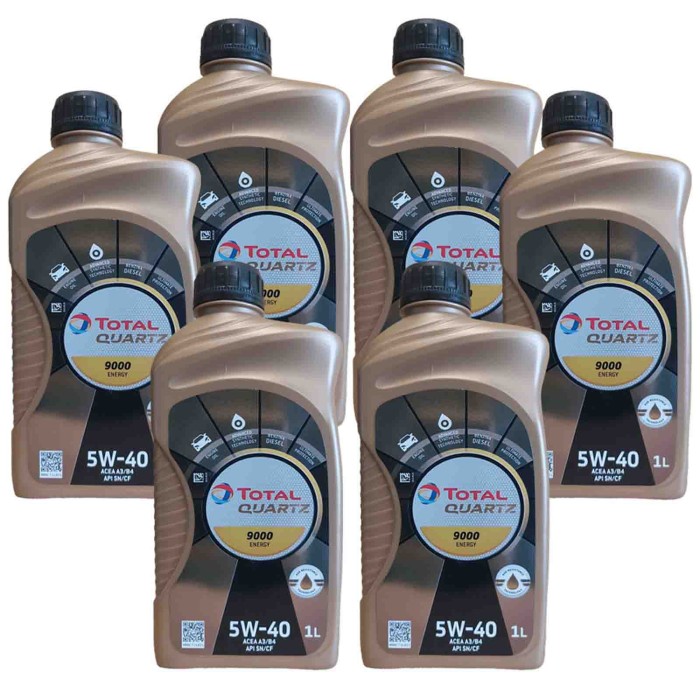 TOTAL QUARTZ_SCHEDA1.jpg Total Quartz 9000 Energy 5w-40 Olio Motore Benzina Gpl E Diesel Fap Dpf 6 Litri