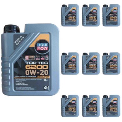 LIQUI4.jpg Liquimoly 20787 Top Tec 6200 Olio Motore 0w20 Acea C5. Confezione 10 Litri