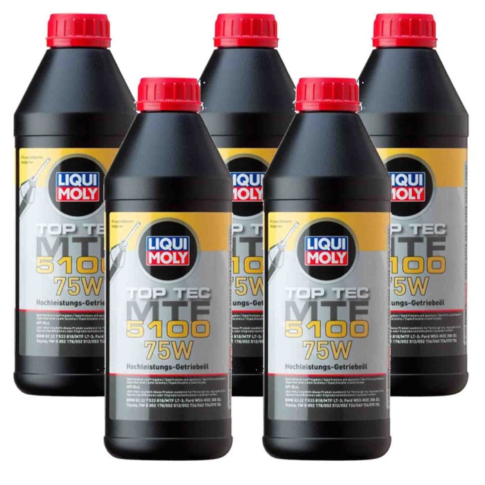 75.jpg Liquimoly Top Tec Mtf 5100 75w Olio Cambio Trasmissione Di Altissima Qualita Kit 5 Litri