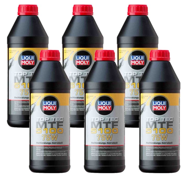 75.jpg Liquimoly Top Tec Mtf 5100 75w Olio Cambio Trasmissione Di Altissima Qualita 6 Litri