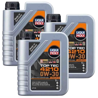 LIQUI-MOLY-21604-OLIO-MOTORE-0W30-1-LITRO.jpg Liqui Moly 21604 Olio Motore 0w30 Acea C3. Top Tec 4210 Con Specifiche Longlife Ii