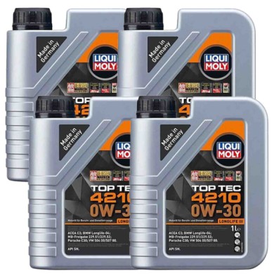 LIQUI-MOLY-21604-OLIO-MOTORE-0W30-1-LITRO.jpg Liqui Moly 21604 Olio Motore 0w30 Acea C3. Top Tec 4210 Con Specifiche Longlife Ii