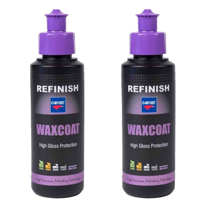 WAX2.jpg Cartec - Cera Liquida Waxcoat Per Carrozzeria Auto Durata 3 Mesi A Base Di Carnauba - Kit 2 Pezzi X 150ml