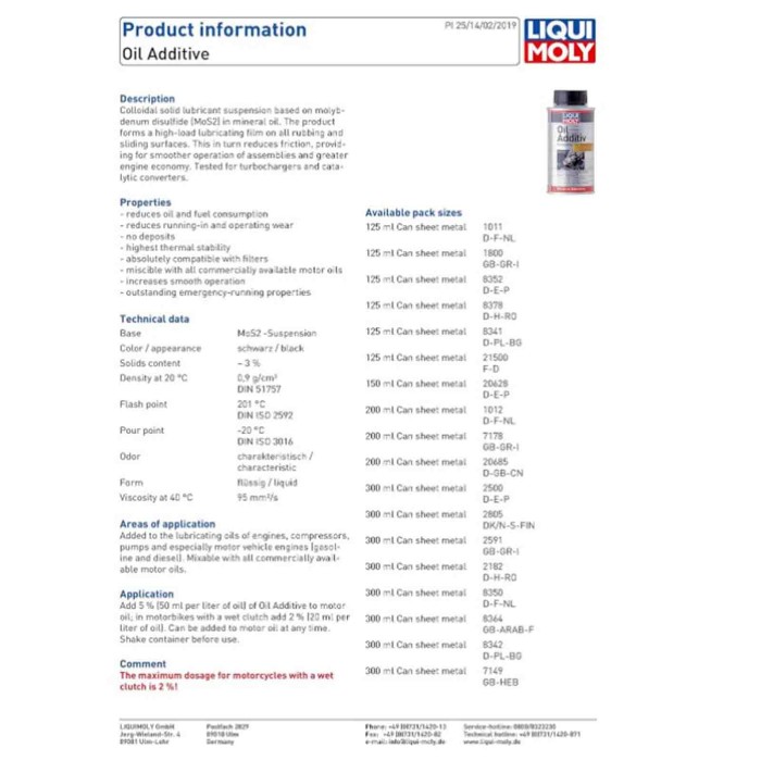 2591_1.jpg Liqui Moly 2591 Protezione Antiusura Mos2 Lubrifica Parti Metalliche Kit 3 Pezzi X 300ml