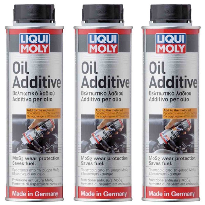 2591 ADDITIVO OLIO.jpg Liqui Moly 2591 Protezione Antiusura Mos2 Lubrifica Parti Metalliche Kit 3 Pezzi X 300ml