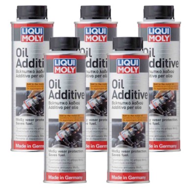 2591 ADDITIVO OLIO.jpg Liqui Moly 2591 Protezione Antiusura Mos2 Lubrifica Parti Metalliche Kit 5 Pezzi X 300ml