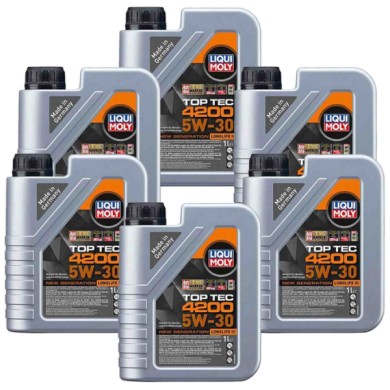 8972_4.jpg Liqui Moly 8972 Top Tec 4200 5w30 6 Litri Olio Motore Benzina E Diesel