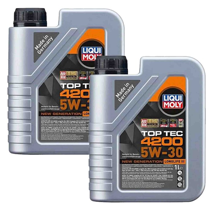 8972_5.jpg Liqui Moly 8973 Top Tec 4200 5w30 7 Litri Olio Motore Benzina E Diesel