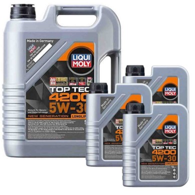 8972_3-LITRI.jpg Liqui Moly 8973 Top Tec 4200 5w30 8 Litri Olio Motore Benzina E Diesel