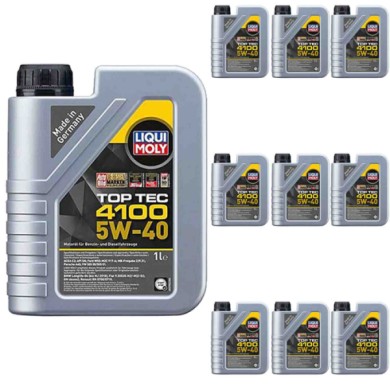 9510_4.jpg Liqui Moly Top Tec 4100 5w40 10 Litri 9510 Olio Motore Benzina E Diesel