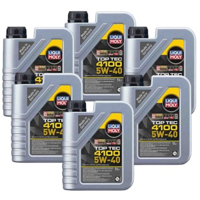 9510_4.jpg Liqui Moly Top Tec 4100 5w40 6 Litri 9510 Olio Motore Benzina E Diesel