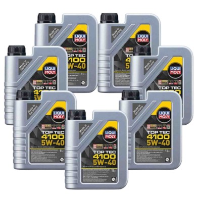 9510_4.jpg Liqui Moly Top Tec 4100 5w40 7 Litri 9510 Olio Motore Benzina E Diesel