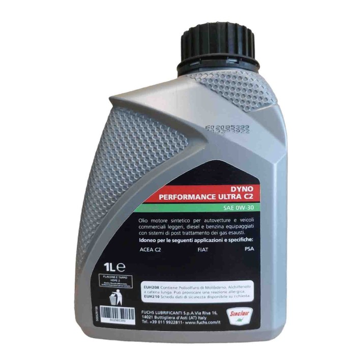 LOGO SMIRAGLIA INSERZIONE.jpg Fuchs Sinclair Olio Lubrificante Sae 0w30 Acea C2 Per Motori Diesel, Benzina Ed Ibridi Totalmente 