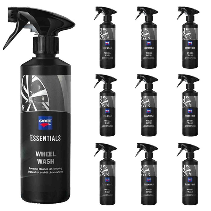 WHE_4.jpg Cartec - Essentials Wheel Wash -detergente Per Cerchioni E Pneumatici - 500ml - Kit Promozione 10 Pezzi