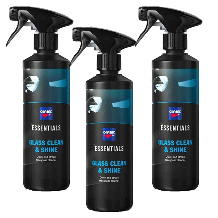 glass_3.jpg Cartec Detergente Lava Vetri Sgrassa E Rimuove Nicotina Senza Lasciare Aloni Essentials Glass Clean & Shine 3 Pz X 5
