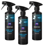 Cartec Detergente Lava Vetri Sgrassa E Rimuove Nicotina Senza Lasciare Aloni Essentials Glass Clean & Shine 3 Pz X 500ml