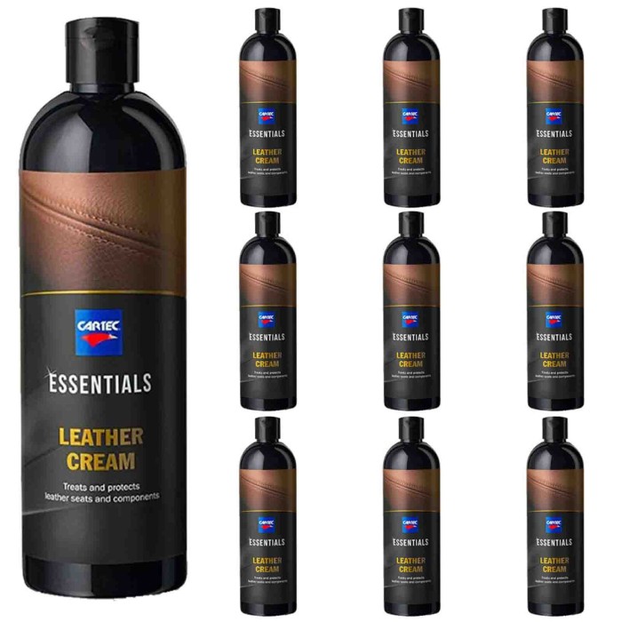 LEAT_3.jpg Cartec Nutriente E Protettivo Per Interni In Pelle Auto Ravvivante Essentials Leather Cream - 10 Pezzi X 500ml